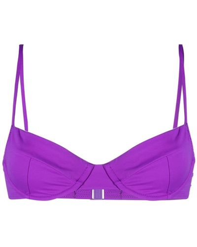 Mc2 Saint Barth Bralette-style Bikini Top - Purple