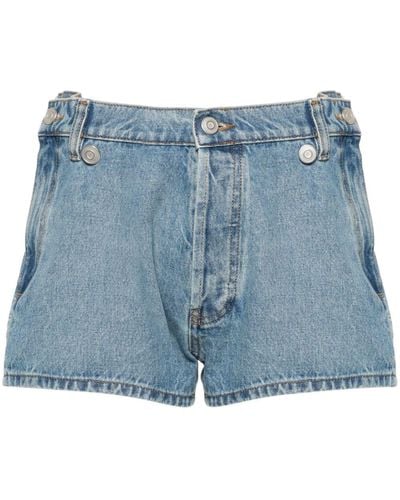 Coperni Halbhohe Jeans-Shorts - Blau