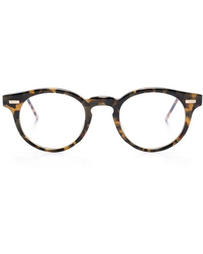 Thom Browne Lunettes de vue à monture pantos - Marron