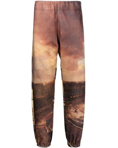 Undercover All-over City Print Track Trousers - Brown