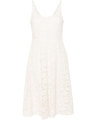 Prada Floral-lace A-line Dress - White
