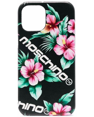 Moschino フローラル Iphone 12 Pro Max ケース - ブラック