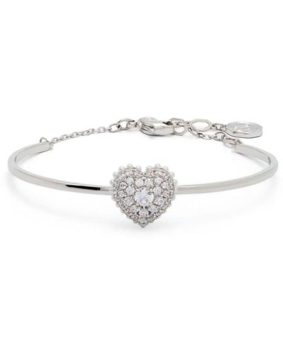 Swarovski Hyperbola Heart-motif Bracelet - White