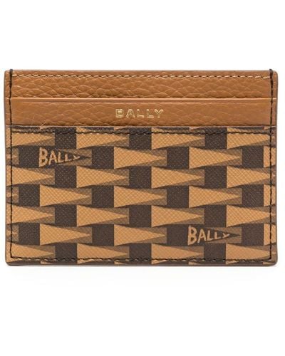 Bally Pennant Leather Cardholder - Brown