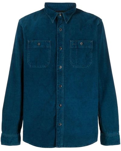 RRL Cameron Cotton Shirt - Blue