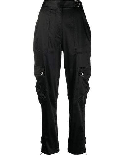 Jonathan Simkhai High-rise Cargo-pocket Trousers - Black