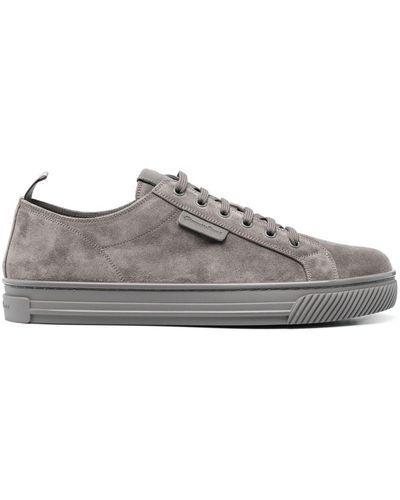 Gianvito Rossi Side Logo-patch Low-top Sneakers - Gray