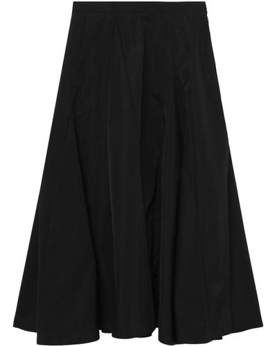 Enfold Falda midi plisada - Negro