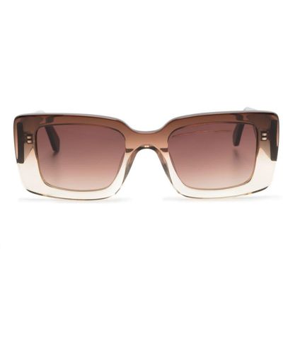 Matériel Rectangle-frame Gradient-lenses Sunglasses - Brown