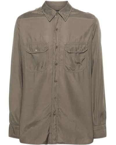 Tom Ford ツイルシャツ - ブラウン
