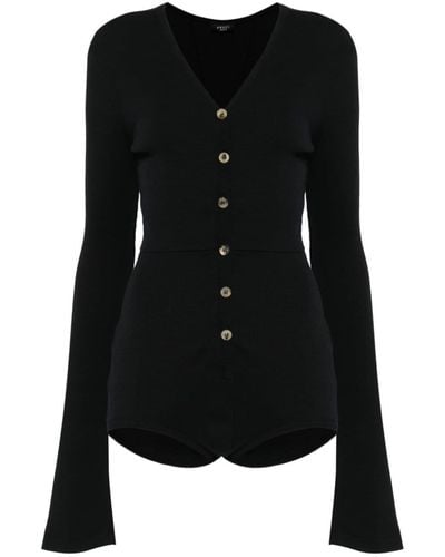A.W.A.K.E. MODE Knitted Sleeveless Bodysuit - Black