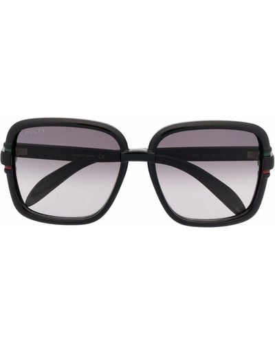 Gucci GG Oversized Square-frame Sunglasses - Black