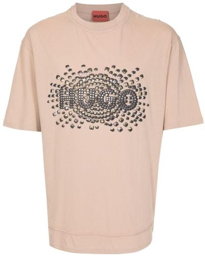 HUGO ロゴ Tシャツ - ナチュラル