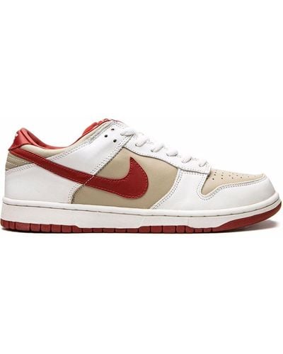 Nike Dunk Low Pro "light Stone/varsity Red" Trainers - Grey