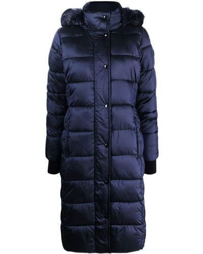 MICHAEL Michael Kors Quilted Nylon Belted Puffer Coat - Blue