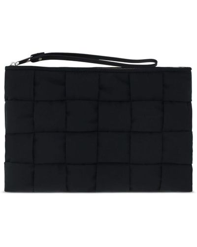 Bottega Veneta Intrecciato Clutch Met Rits - Zwart