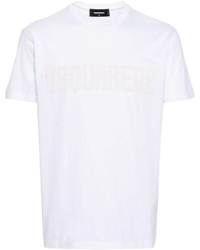 DSquared² T-Shirt mit Logo-Applikation - Weiß