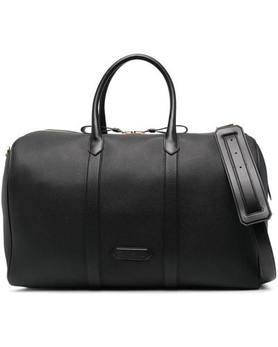 Tom Ford Zipped Leather Holdall - Black