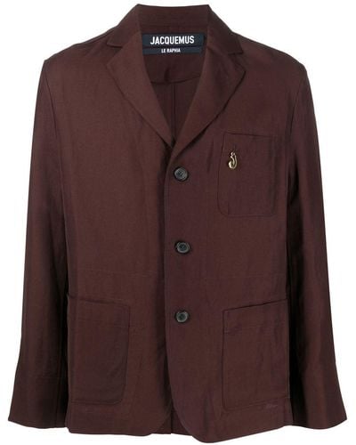 Jacquemus Notched Lapels Single-breasted Jacket - Brown