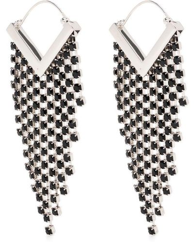 Isabel Marant Rhinestone-embellishment Drop Earrings - White