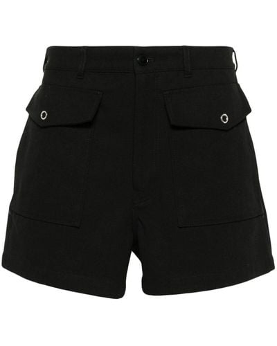 Acne Studios Twill Mid-rise Shorts - Black