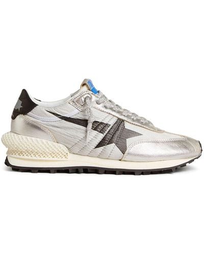 Golden Goose Running Marathon Laminated-leather Trainers - White