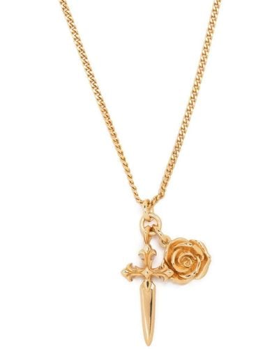 Emanuele Bicocchi Cross Pendant Necklace - Metallic