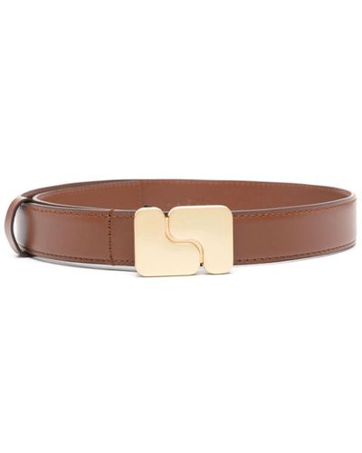 Soeur Logo-buckle Leather Belt - Brown