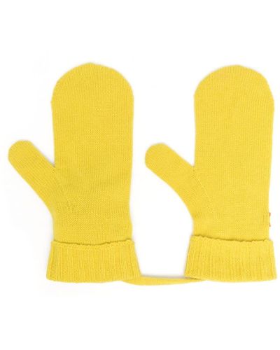 Chinti & Parker Logo-embroidered Mittens - Yellow
