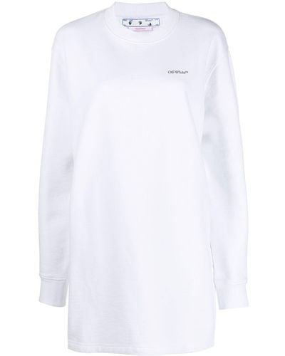 Off-White c/o Virgil Abloh Arrow-print Sweatshirt Dress - White