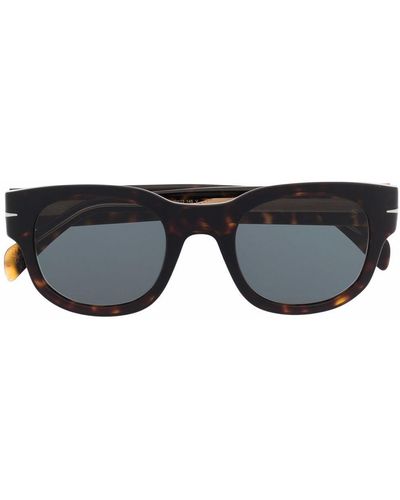David Beckham Tortoiseshell Square-frame Sunglasses - Brown