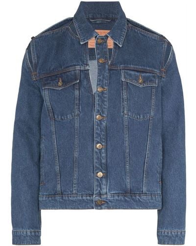 Y. Project Giacca denim con cut-out - Blu