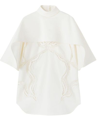 Jil Sander Top con mantella - Bianco