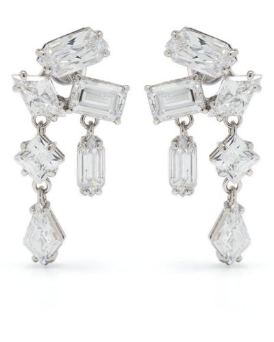 Swarovski Mesmera Crystal-embellished Drop Earrings - White