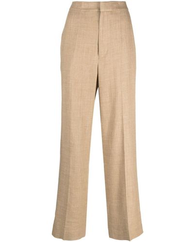 Polo Ralph Lauren Mid-rise Straight-leg Pants - Natural