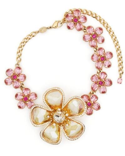 Swarovski Florere Crystal-embellished Choker Necklace - Pink