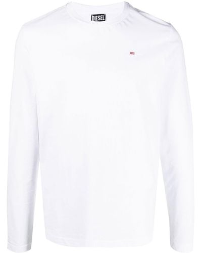 DIESEL T-diegor-ls-microdiv Cotton T-shirt - White