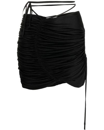 ANDREADAMO Cut-out Detail Asymmetric Skirt - Black