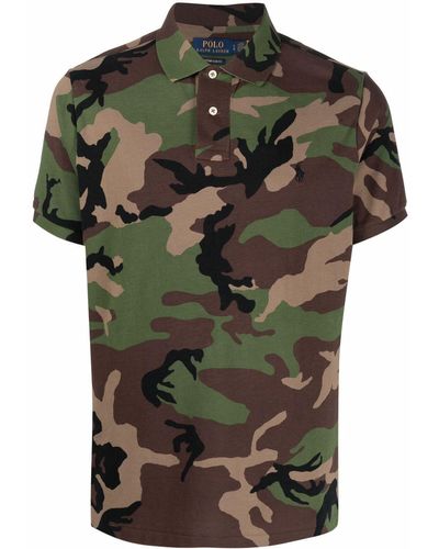 Polo Ralph Lauren Poloshirt mit Camouflage-Print - Grün