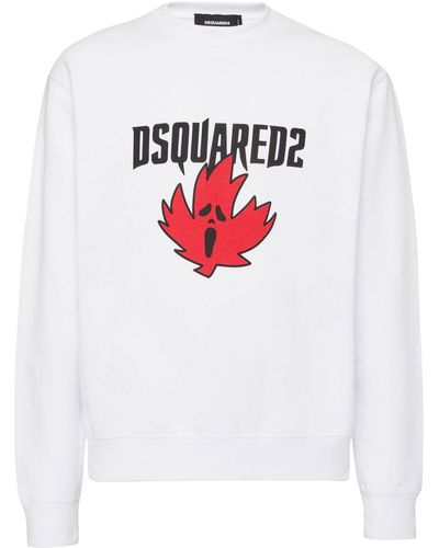 DSquared² Sweatshirt mit Logo-Print - Weiß