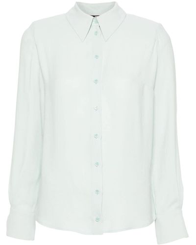Elisabetta Franchi Logo-print Georgette Shirt - White