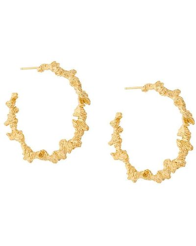 Niza Large irregular hoop earrings - Métallisé