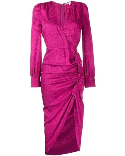 Veronica Beard Weiss Draped Midi-dress - Pink