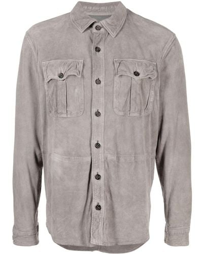 Polo Ralph Lauren Hemdjacke aus Wildleder - Grau