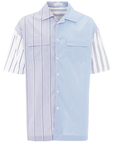 JW Anderson Chemise à rayures - Bleu
