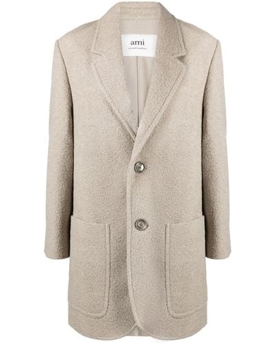 Ami Paris Blazer Met Enkele Rij Knopen - Naturel