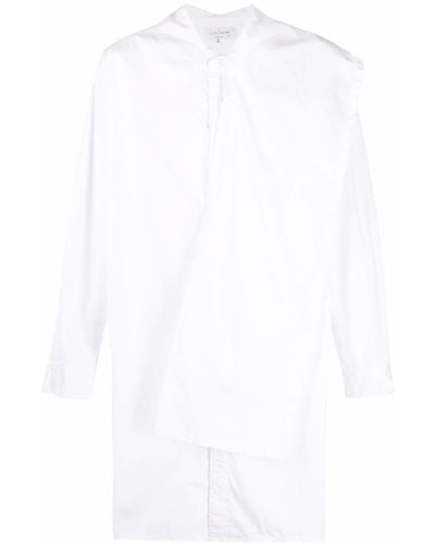 Yohji Yamamoto Chemise boutonnée à manches longues - Blanc