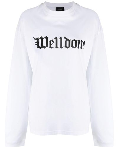 we11done ロゴ ロングtシャツ - ホワイト