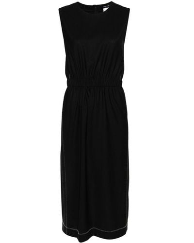 Fabiana Filippi Contrast-stitching Midi Dress - Black