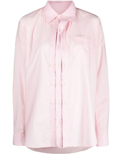 Y. Project Asymmetric Cotton-blend Shirt - Pink